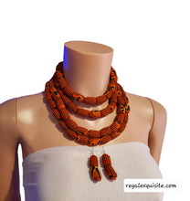 Load image into Gallery viewer, Ayo Radiance Four-Strand Ankara Necklace
