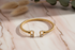 RADIANCE twisted gold crystal tip cuff elegant luxury design bangle bracelet only