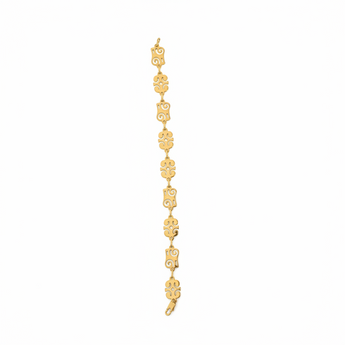 ROYAL KWATAKYE-ATIKO DWENNIMMEN LINK ADINKRA gold chain bracelet stainless steel only