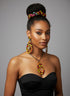 Regal Flame Drop Accessory Set - Ankara Earring and Necklace Set