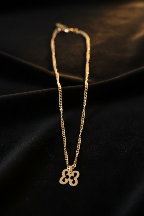 SECRET PEMPAMSIE non-fade gold Adinkra stainless steel necklace only