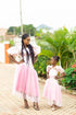 SIA Long Shimmering Radiance Brocade Off-shoulder & Tulle Dress for Girls