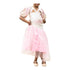 SIA Long Shimmering Radiance Brocade Off-shoulder & Tulle Dress for Girls
