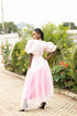 SIA Long Shimmering Radiance Brocade Off-shoulder & Tulle Dress