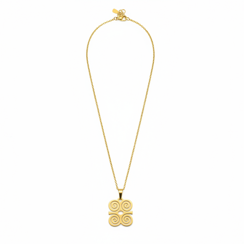 STRENGTH DWENNIMMEN minimalistic Adinkra stainless steel necklace Only