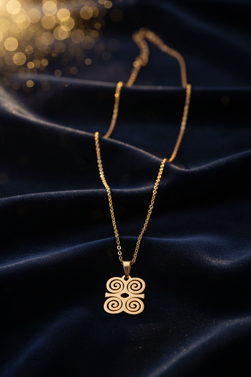STRENGTH DWENNIMMEN minimalistic Adinkra stainless steel necklace Only