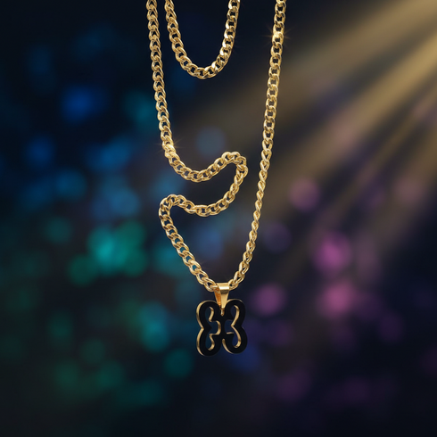 SUPPORT NKONSONKONSO bold curb chain adinkra stainless steel Adinkra necklace only