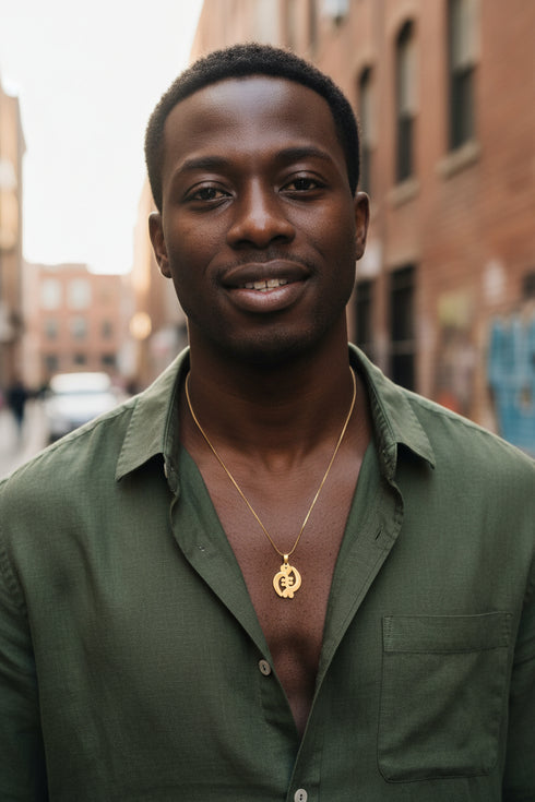 SUPREME GYE-NYAME heritage stainless steel Adinkra necklace only