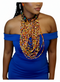 Sade Cascade Buttoned Beadwork Multi-Strand Ankara Necklace - African Statement Choker