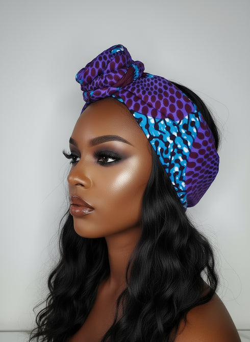 Safiya's Top Knot Swirl Half Turban