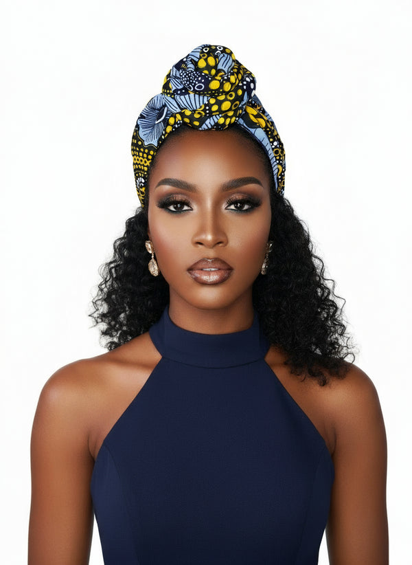 Safiya's Top Knot Swirl Half Turban