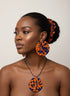 Sapphire Accessory Set - Ankara Earring and Necklace Set