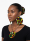 Sapphire Accessory Set - Ankara Earring and Necklace Set