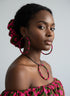 Savannah Hoop Accessory Set - Ankara Earring and Necklace Set