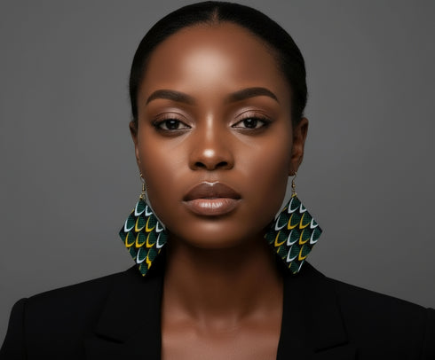 Urban Geometry Ankara Earrings
