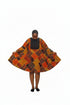 LIORA Luxury 100% Cotton Ankara and Aso Oke Exaggerated Ruffle Sleeve Full Flare Mini Dress With Pockets