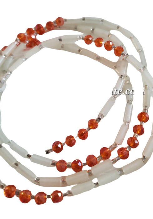 Shaka Lights Out Waist Beads - orange
