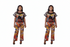 TANDI African Print Pants and Sheer Organza Top Set for Women