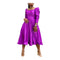 TENE Long Purple Elegance Twirl Majesty Paradise Silk Dress