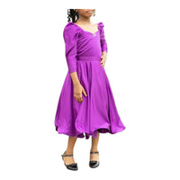 TENE Long Purple Elegance Twirl Majesty Paradise Silk Dress for Girls