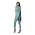 THANDI Jade Petal Ankara Long-Sleeve Fitted Jumpsuit.