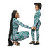 THANDI Jade Petal Ankara Long-Sleeve Fitted Jumpsuit.