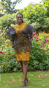 Taelisse Women Ankara and Organza Sunburst Vibrant African Women Wear Shift Dress