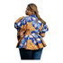 Tahlia Ankara Puff Sleeve with Front Zip Peplum Blouse for Women - African Print Statement Top Only for Modern Women