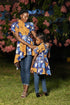 Tindika Girl's Ankara Puff Sleeve High-Low Blouse – Back Zip Elegant Asymmetric African Print Top only