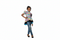 Tindika Girl's Ankara Puff Sleeve High-Low Blouse – Back Zip Elegant Asymmetric African Print Top only