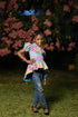 Tindika Girl's Ankara Puff Sleeve High-Low Blouse – Back Zip Elegant Asymmetric African Print Top only