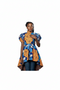 Tindika Women’s Ankara Puff Sleeve High-Low Blouse – Back Zipper Elegant Asymmetric African Print Top Only