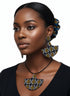 Tribal Geo-Fusion Accessory Set - Ankara Earring and Necklace Set