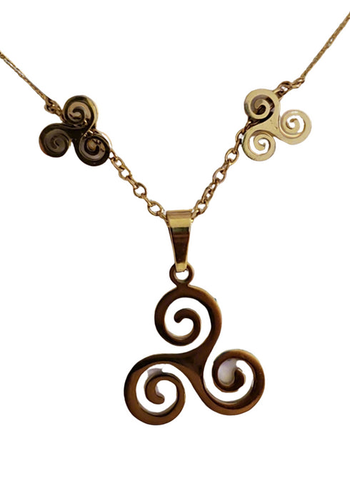 Triskelion Harmony Set - Necklace & Earrings Set Stainless Steel