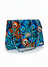Urban Rhythms Flap Ankara/African Print / Aso-Oke Fugu Kente/ Leather Clutch / Handbag for Women