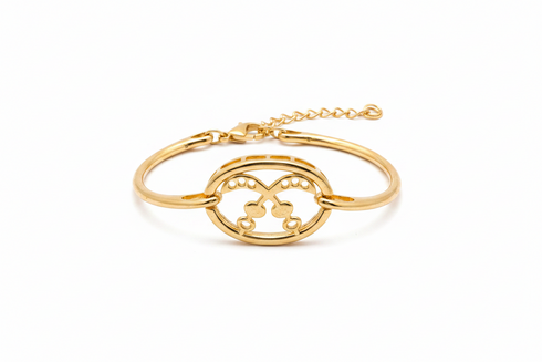 VALOR AKOFENA Adinkra stainless steel adjustable chain bangle bracelet only