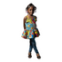 Veyra Ankara Patchwork Peplum Top – Colorful Sleeveless African Print Blouse for Girls - Top Only