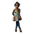 Veyra Ankara Patchwork Peplum Top – Colorful Sleeveless African Print Blouse for Girls - Top Only