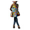 Veyra Ankara Patchwork Peplum Top – Colorful Sleeveless African Print Blouse for Girls - Top Only