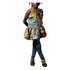 Veyra Ankara Patchwork Peplum Top – Colorful Sleeveless African Print Blouse for Girls - Top Only