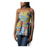 Veyra Ankara Patchwork Peplum Top – Colorful Sleeveless African Print Blouse for Women - Top Only