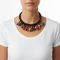 ZARIA Bold Multicolor Ankara Fabric Bead Statement Necklace – Handmade Women’s Jewelry