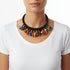 ZARIA Bold Multicolor Ankara Fabric Bead Statement Necklace – Handmade Women’s Jewelry