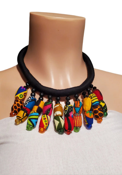 Vibrant Verve Casual Ankara Necklace
