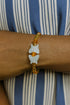 ZAHARA Handmade Butterfly Charm Gold and Amber African Bead Bracelet