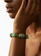 ZURIYA Luxurious Green Marble Handmade Beaded Hand Bracelet – African-Inspired Statement Jewelry
