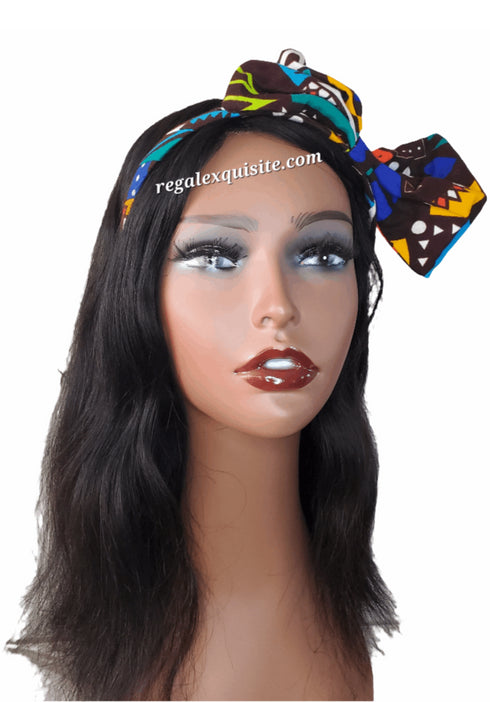 Zara's Ankara Adjustable Bow Headband