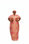 ZORA Luxury Metallic Damask Brocade African Boubou Kaftan Maxi Dress With Matching Braided Headband Set - 2 Piece Boubou Set