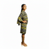 Zura Girls Geometric Ankara Shift Dress with Flared Asymmetrical Sleeves – Modern African Simplicity