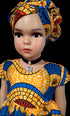 Nyame-Dei Butterfly Sleeve African Print Girl Dress – Handmade
